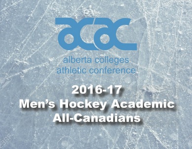 2016-17 ACAC Men&rsquo;s Hockey Academic All-Canadians