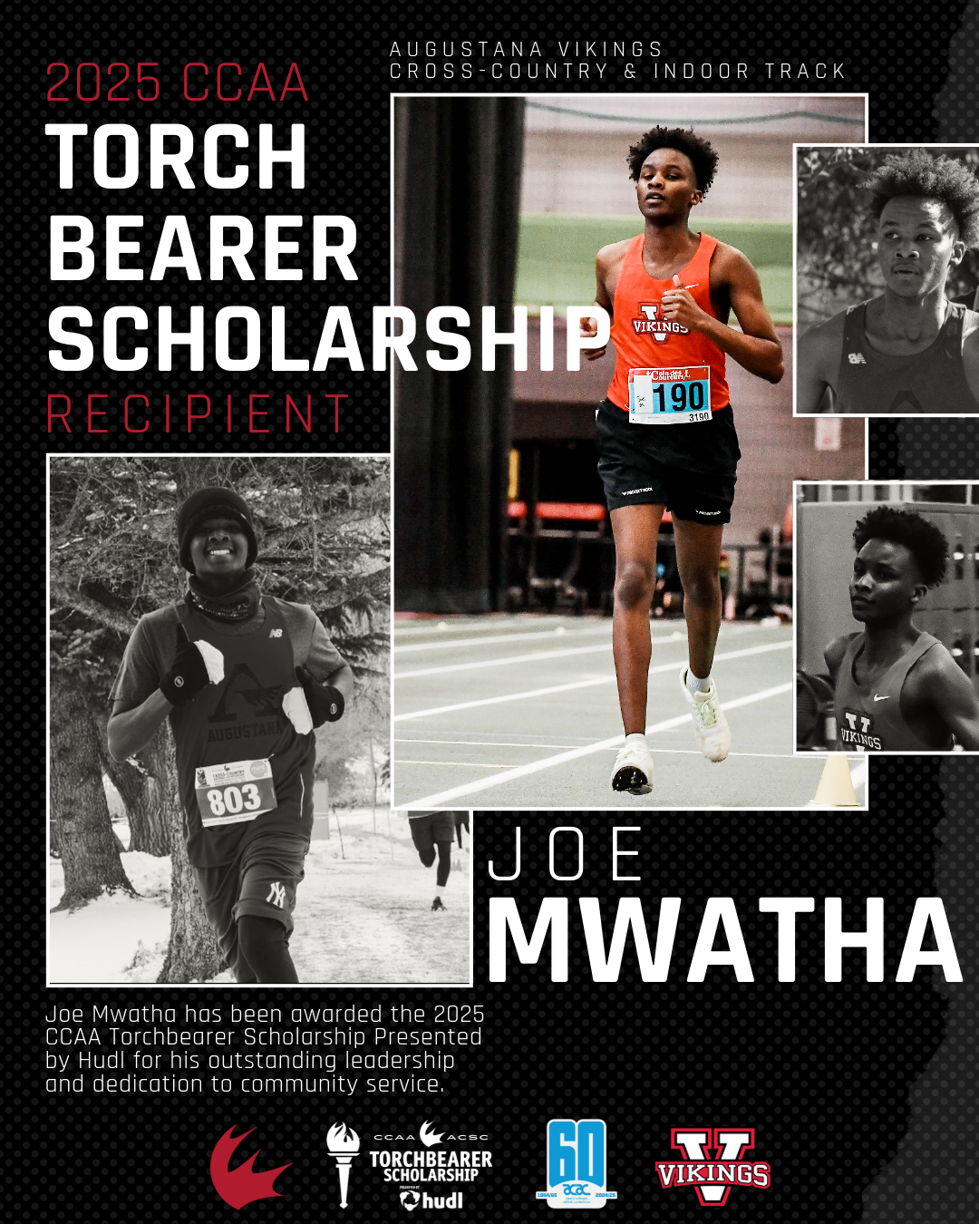 University of Alberta - Augustana&rsquo;s Joe Mwatha Named 2025 CCAA Torchbearer Presented by Hudl