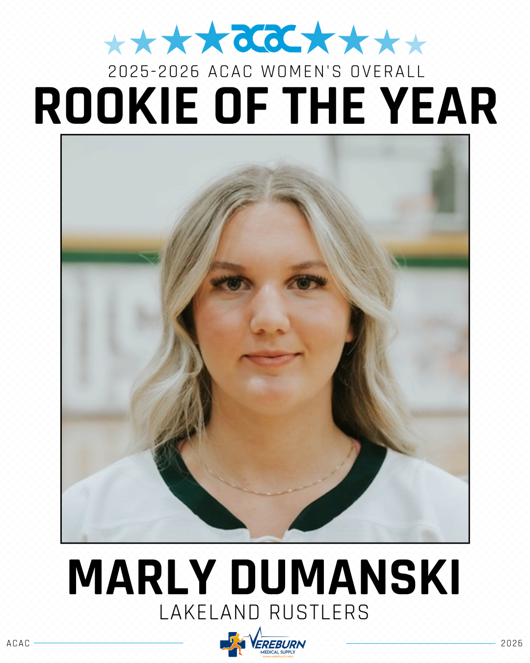 2025-2026 ACAC Women's Overall Rookie of The Year