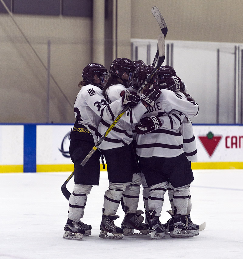 Griffins unveil banner before completing weekend sweep of Queens